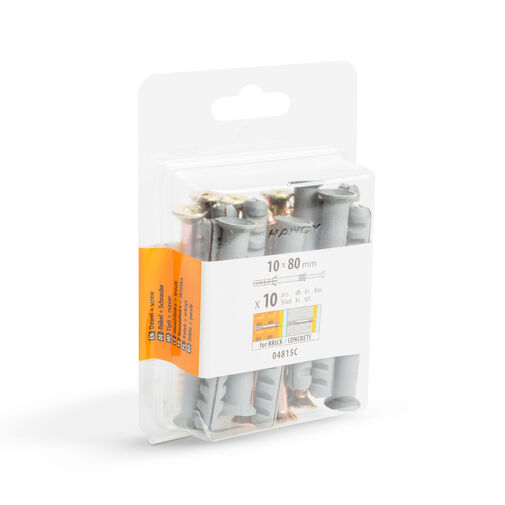 04815C • Tipli + csavar - 10 x 80 mm - 10 db / csomag
