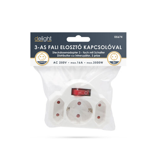 05674 • 3-as fali elosztó - kapcsolóval