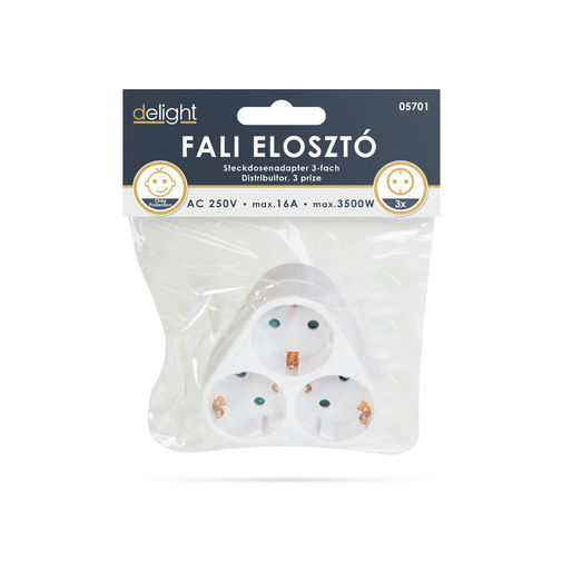 05701 • 3-as fali elosztó - földelt
