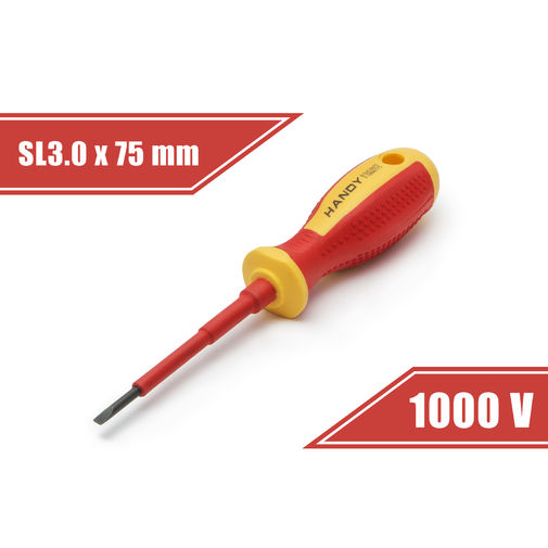 10560 • Csavarhúzó - 0,5 x 3.0 x 75 mm - 1000V-ig szigetelt