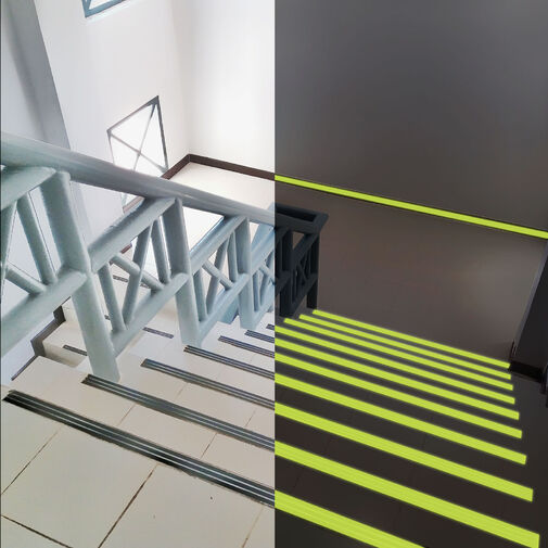 11087D • Ragasztószalag - csúszásmentes - 5 m x 25 mm - foszforeszkáló
