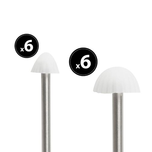 11243 • LED-es szolár lámpa - 12 db mini gomba - melegfehér - 28,5 cm x 4 m