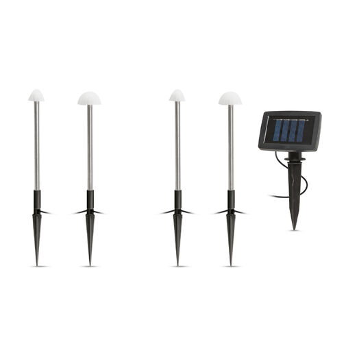 11243B • LED-es szolár lámpa - 12 db mini gomba - színes - 28,5 cm x 4 cm