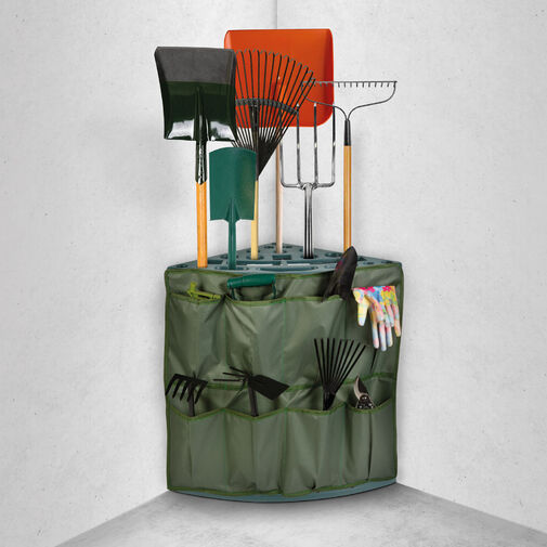 11329 • Műanyag kerti szerszámtartó sarok - falra rögzíthető - 43 x 43 x 59 cm