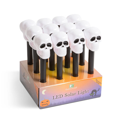 11374F • Led-es szolár lámpa - halloween - koponya