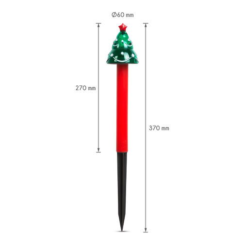 11374G • LED-es szolár lámpa - fenyőfa