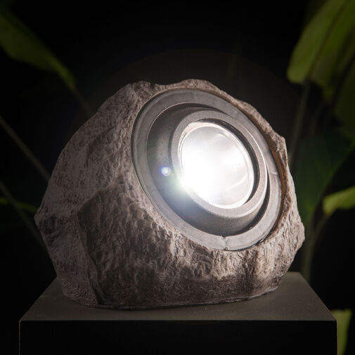 11389C • LED-es kültéri szolár lámpa - szikla, kő - fehér SMD LED - 20 x 12 x 16 cm