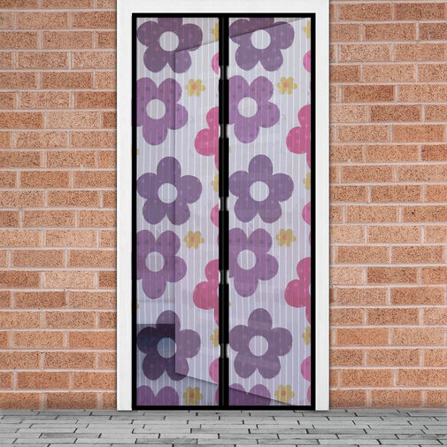 11398I • Szúnyogháló függöny ajtóra - mágneses - 100 x 210 cm - színes virágos