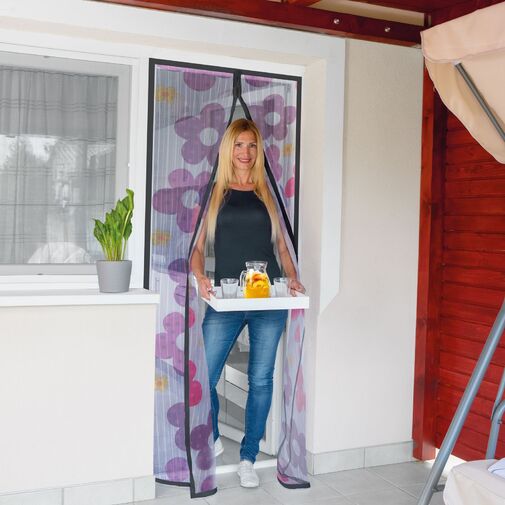 11398I • Szúnyogháló függöny ajtóra - mágneses - 100 x 210 cm - színes virágos