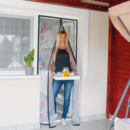 11398J • Szúnyogháló függöny ajtóra - mágneses - 100 x 210 cm - madár mintás