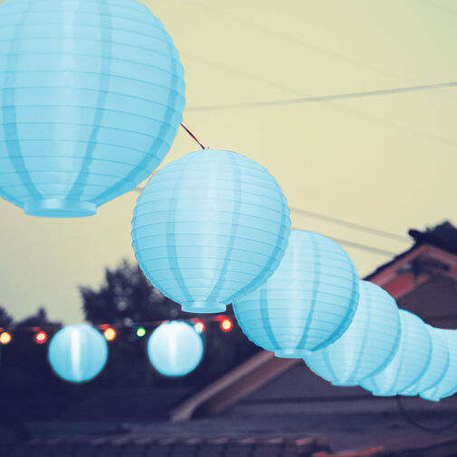 11399BL • LED-es lampion - 1 LED - kék - 2 x AAA