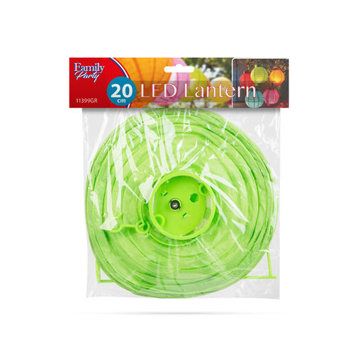 11399GR • LED-es lampion - 1 LED - zöld - 2 x AAA