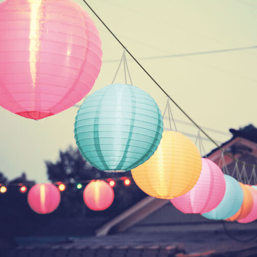 11399H • Szolár lampion - 3 színben - hidegfehér LED - 28 cm