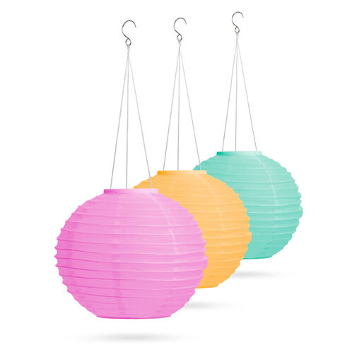 11399H • Szolár lampion - 3 színben - hidegfehér LED - 28 cm