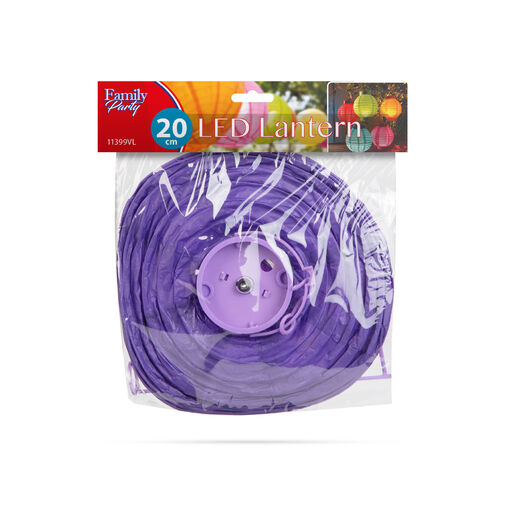 11399VL • LED-es lampion - 1 LED - lila - 2 x AAA