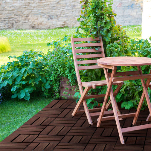 11540B • Fa padlóburkolat - 12 léces - 30 x 30 cm - sötétbarna - 6 db / csomag