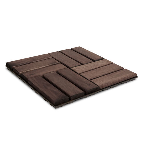 11540B • Fa padlóburkolat - 12 léces - 30 x 30 cm - sötétbarna - 6 db / csomag