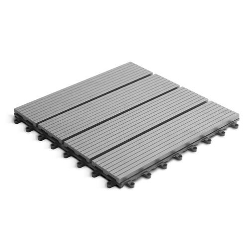 11543B • WPC padlóburkolat - 4 léces - 30 x 30 cm - szürke - 11 db / csomag