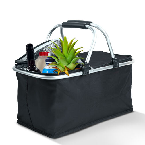 11549A • Thermo összecsukható bevásárlókosár - 49 x 28 x 25 cm - 21 L - fekete
