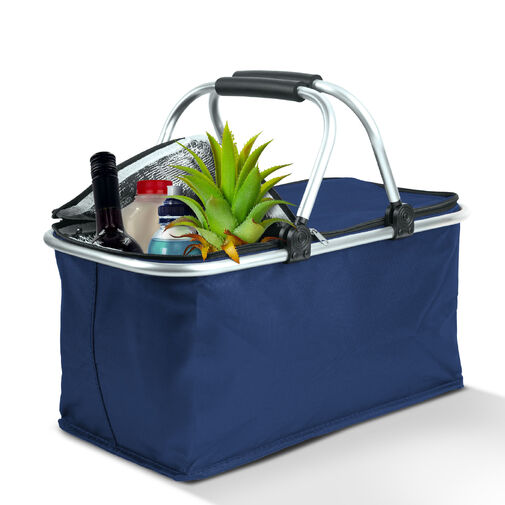 11549D • Thermo összecsukható bevásárlókosár - 49 x 28 x 25 cm - 21 L - kék