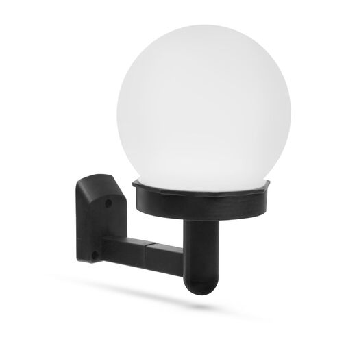 11710 • LED-es szolár fali lámpa - hidegfehér - fekete - műanyag
