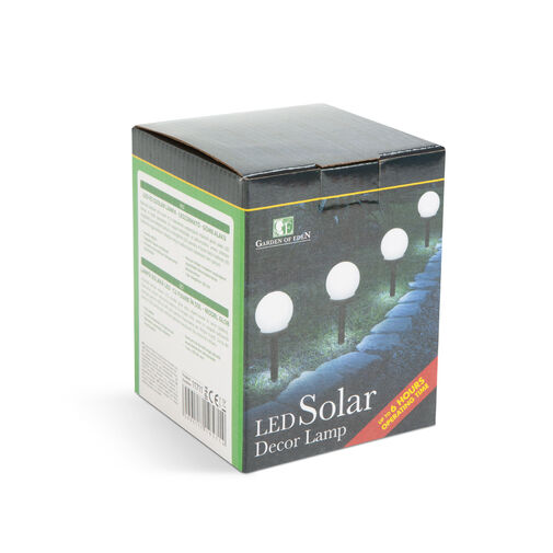 11711 • LED-es szolár lámpa - leszúrható - gömb alakú, hidegfehér - Ø10 cm