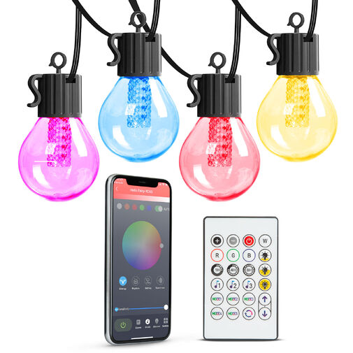 11745 • Smart fényfüzér - 25 db RGB LED - 7,5 m  - bluetooth, 100-240V, 7W