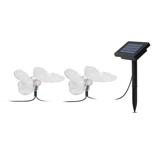 11758A • LED szolár fényfüzér - pillangó - 2 m - 10 színes LED