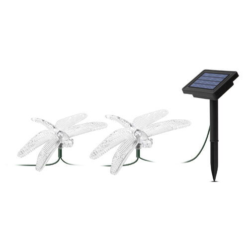 11758B • LED szolár fényfüzér - szitakötő - 2 m - 10 színes LED