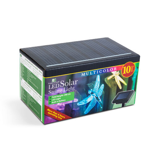11758B • LED szolár fényfüzér - szitakötő - 2 m - 10 színes LED