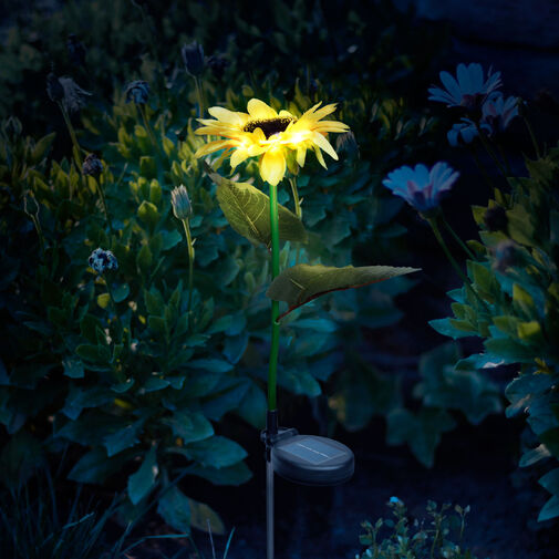 11762 • Leszúrható szolár napraforgó - 75 cm - 8 melegfehér LED