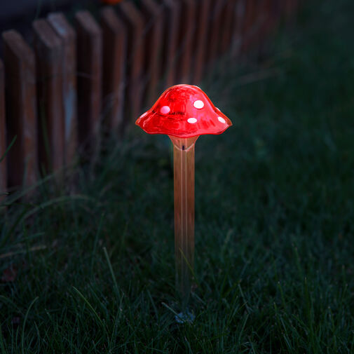 11765 • Leszúrható szolár gomba - 33,5 cm - 1 hidegfehér LED