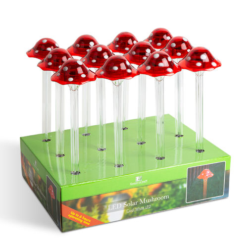 11765 • Leszúrható szolár gomba - 33,5 cm - 1 hidegfehér LED