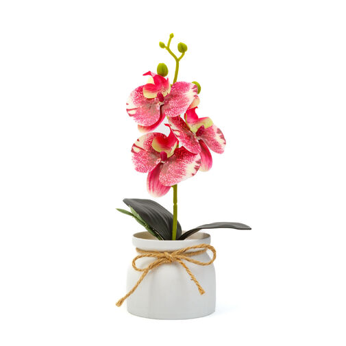 11889A • Műnövény dekoráció - orchidea - rózsaszín - 20 x 9 cm
