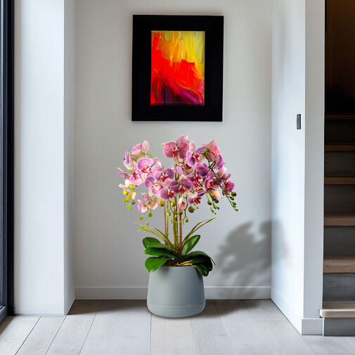 11899A • Műnövény dekoráció - orchidea - lila - 83 cm