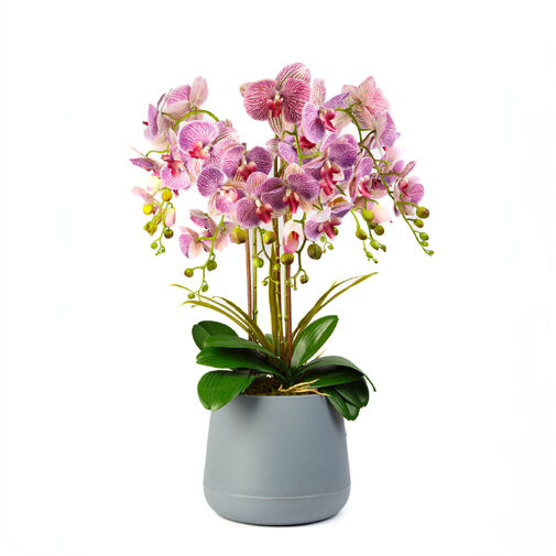 11899A • Műnövény dekoráció - orchidea - lila - 83 cm