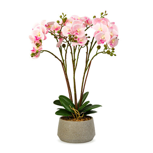 11900A • Műnövény dekoráció - orchidea - rózsaszín - 58 cm