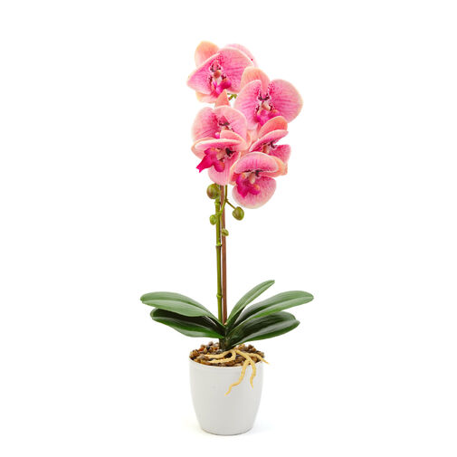 11901A • Műnövény dekoráció - orchidea - rózsaszín - 48 cm