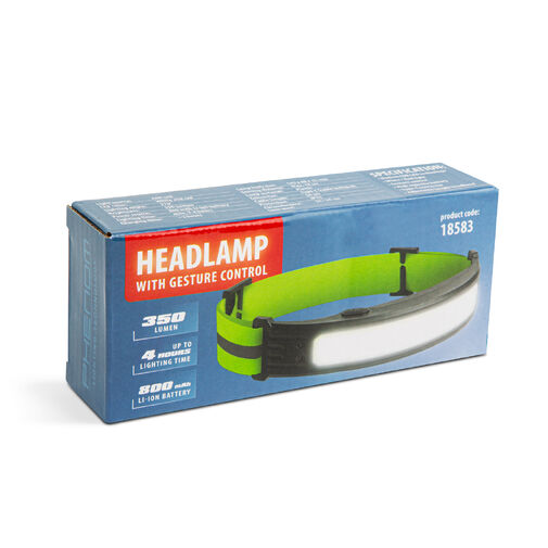 18583 • Fejlámpa gesztusvezérléssel - piros / fehér COB LED - 800 mAh akkumulátor - IP54