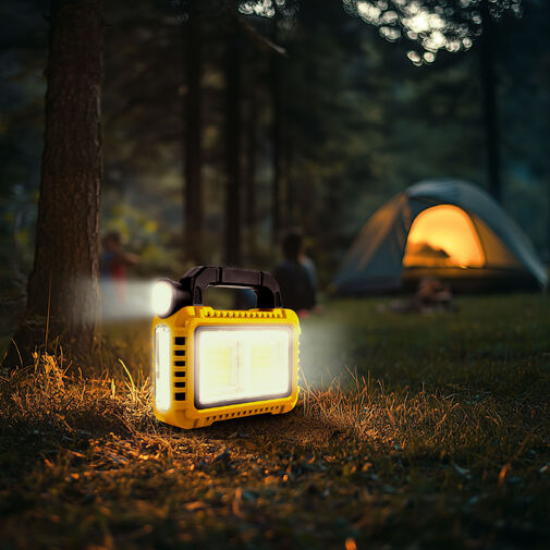 18584 • Multifunkciós kézi lámpa - szolár panel, USB-C - 6 világítási mód, 8 LED, 3600 mAh