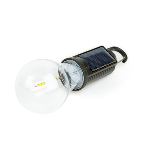 18585 • Akasztható szolár lámpa - villanykörte alakú - USB-C - 100 lumen - 400 mAh