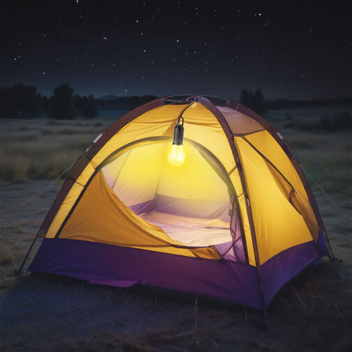 18585 • Akasztható szolár lámpa - villanykörte alakú - USB-C - 100 lumen - 400 mAh