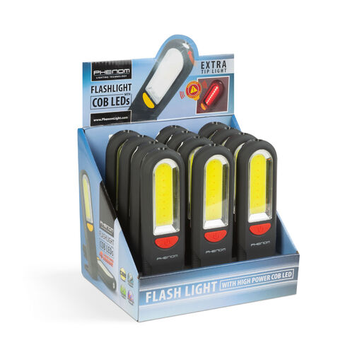 18614 • Mágneses steklámpa COB + SMD LED-del, akasztóval - vészjelzővel