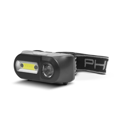 18616A • COB+XPE LED-es fejlámpa - fehér/piros LED - mozgásérzékelővel - akkumulátorral