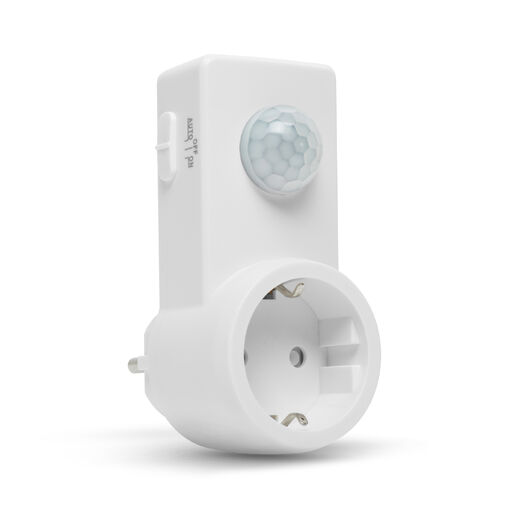 18697 • Mozgásérzékelő konnektor - 120° - max 10 m - max 1200W - IP20 - fehér