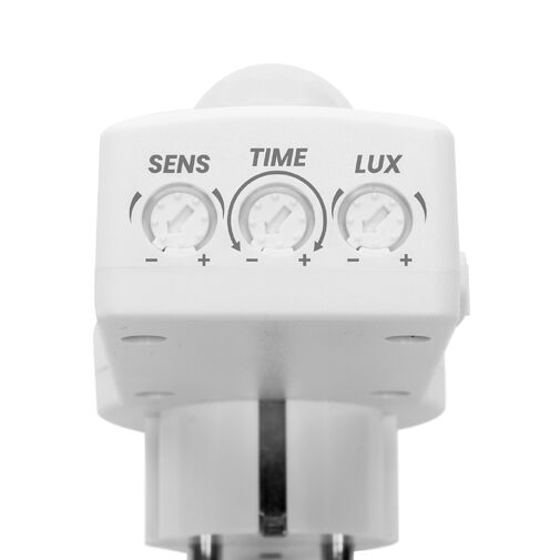 18697 • Mozgásérzékelő konnektor - 120° - max 10 m - max 1200W - IP20 - fehér