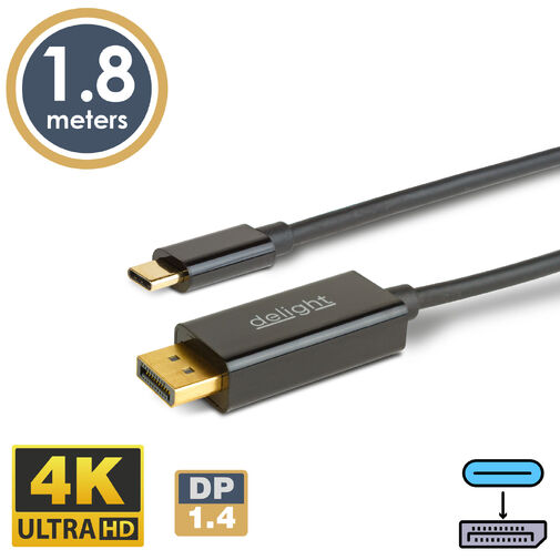 20335B • Type-C - DisplayPort kábel - 1.4 - 4K - 1,8 m