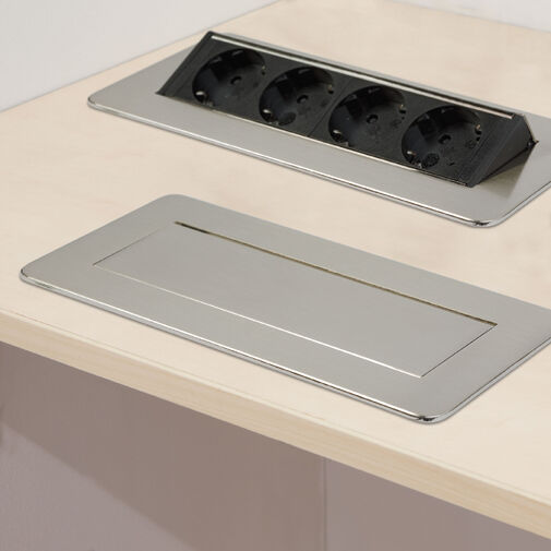 20446B • Rejtett elosztó - 4-es - Felnyíló kivitel - szálcsiszolt