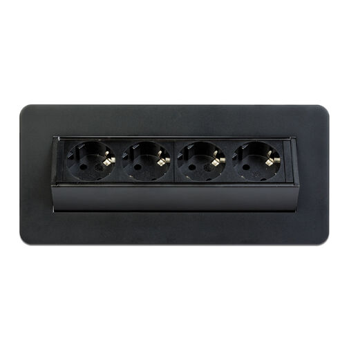 20446BK • Rejtett elosztó - 4-es - Felnyíló kivitel - fekete