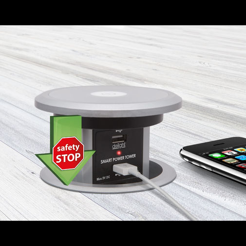 20450BS • Motoros rejtett elosztó - bluetooth-os, ezüst